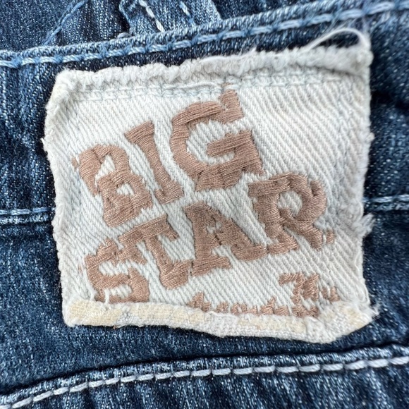 Big Star Remy Low Rise Fit Wide Leg Frayed Hem Denim Jeans Size 27 Women’s - Picture 2 of 7